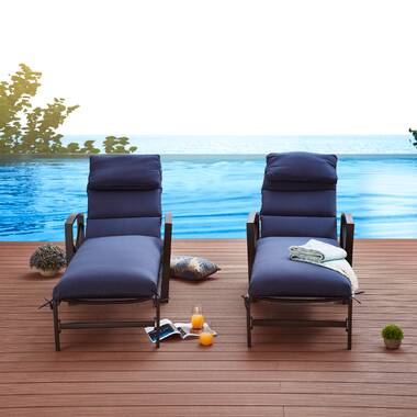 Pawlak sun reclining best sale chaise lounge with table